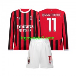 Dres AC Milan Ibrahimović 11 Domaći 2024-2025 Dugim Rukavima - Dječji