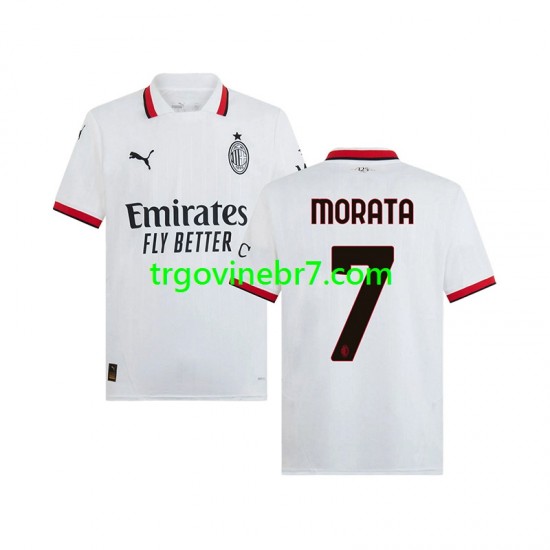 Dres AC Milan Morata 7 Gostujući 2024-2025 Kratkih Rukava - Muški