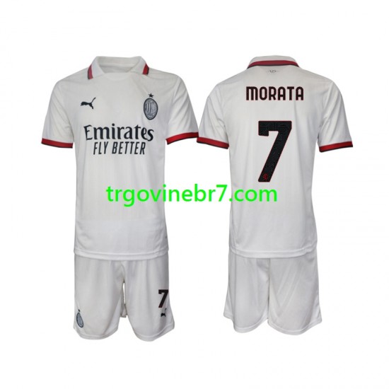 Dres AC Milan Morata 7 Gostujući 2024-2025 Kratkih Rukava - Dječji