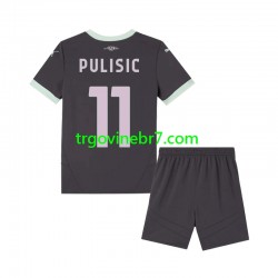 Dres AC Milan Pulisic 11 Treći 2024-2025 Kratkih Rukava - Dječji