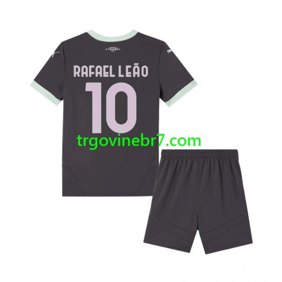Dres AC Milan Rafael Leao 10 Treći 2024-2025 Kratkih Rukava - Dječji