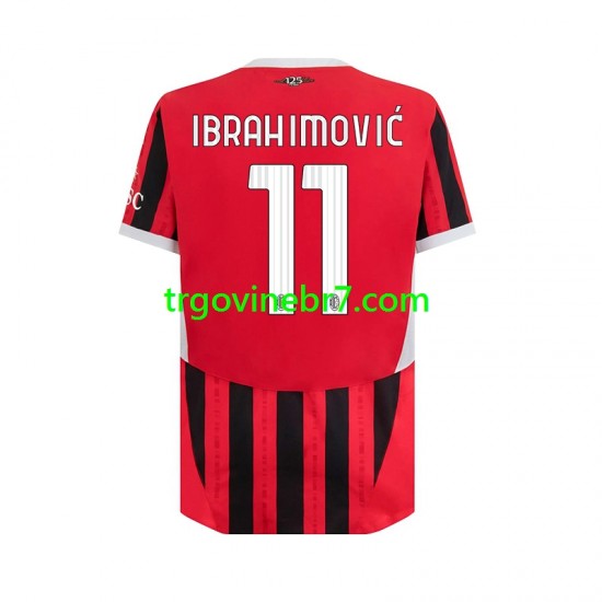Dres AC Milan Ibrahimović 11 Domaći 2024-2025 Kratkih Rukava - Muški