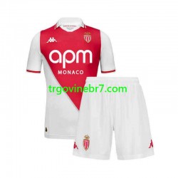 Dres AS Monaco Domaći 2024-2025 Kratkih Rukava - Dječji