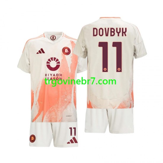 Dres Roma Artem Dovbyk 11 Gostujući 2024-2025 Kratkih Rukava - Dječji