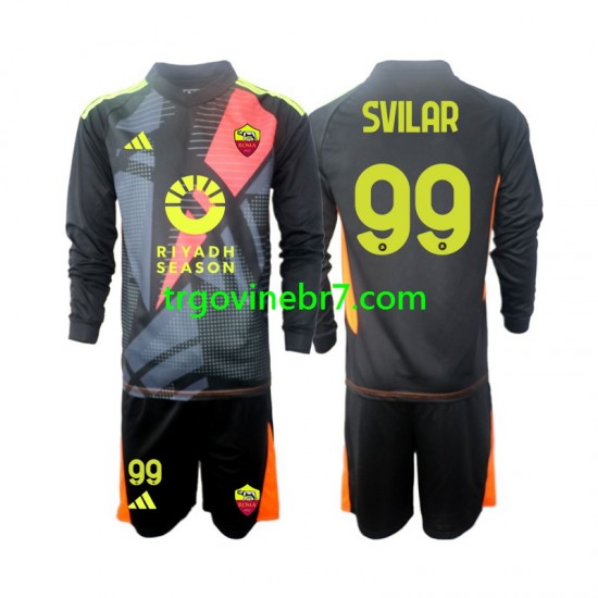 Golmanski Dres - Dres Roma Mile Svilar 99 Domaći 2024-2025 Dugim Rukavima - Dječji