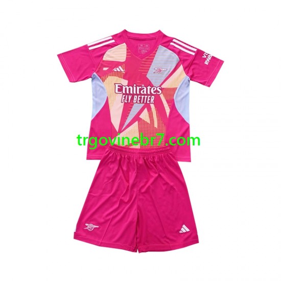 Golmanski Dres - Dres Arsenal Gostujući 2024-2025 Kratkih Rukava - Dječji