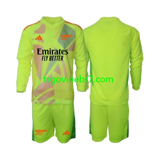 Golmanski Dres - Dres Arsenal Domaći 2024-2025 Dugim Rukavima - Dječji