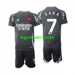 Dres Arsenal Saka 7 Gostujući 2024-2025 Kratkih Rukava - Dječji
