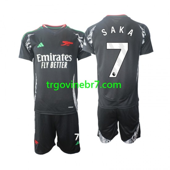Dres Arsenal Saka 7 Gostujući 2024-2025 Kratkih Rukava - Dječji