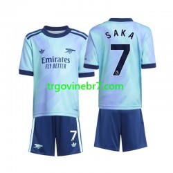 Dres Arsenal Saka 7 Treći 2024-2025 Kratkih Rukava - Dječji