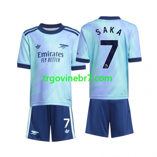 Dres Arsenal Saka 7 Treći 2024-2025 Kratkih Rukava - Dječji