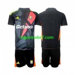 Golmanski Dres - Dres Aston Villa Domaći 2024-2025 Kratkih Rukava - Dječji