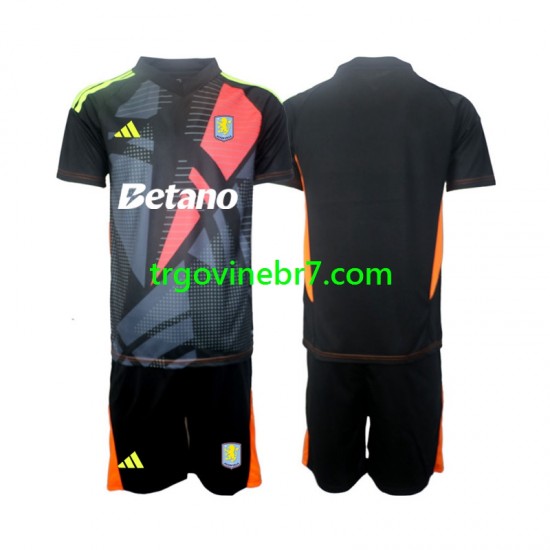 Golmanski Dres - Dres Aston Villa Domaći 2024-2025 Kratkih Rukava - Dječji
