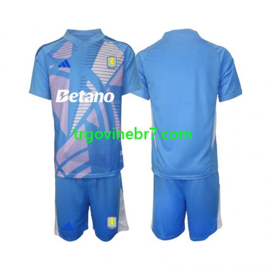 Golmanski Dres - Dres Aston Villa Treći 2024-2025 Kratkih Rukava - Dječji