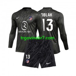 Golmanski Dres - Dres Atlético Madrid Jan Oblak 13 Domaći 2024-2025 Dugim Rukavima - Dječji