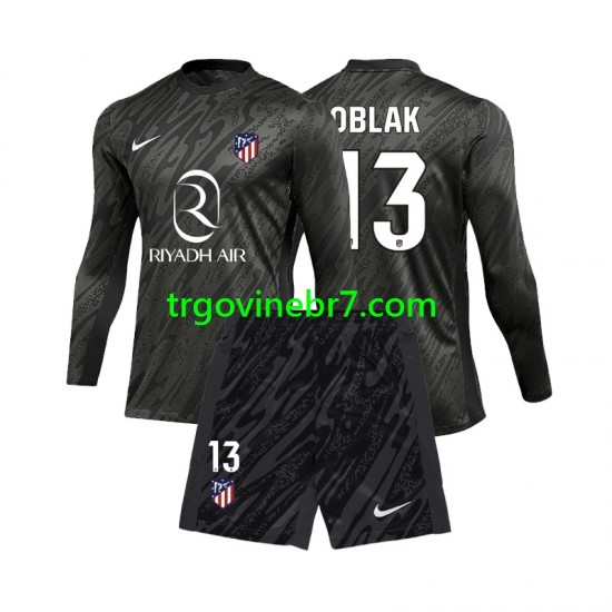 Golmanski Dres - Dres Atlético Madrid Jan Oblak 13 Domaći 2024-2025 Dugim Rukavima - Dječji