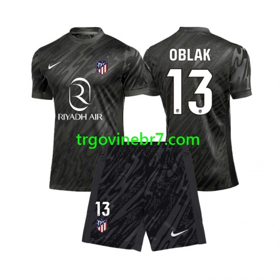 Golmanski Dres - Dres Atlético Madrid Jan Oblak 13 Domaći 2024-2025 Kratkih Rukava - Dječji