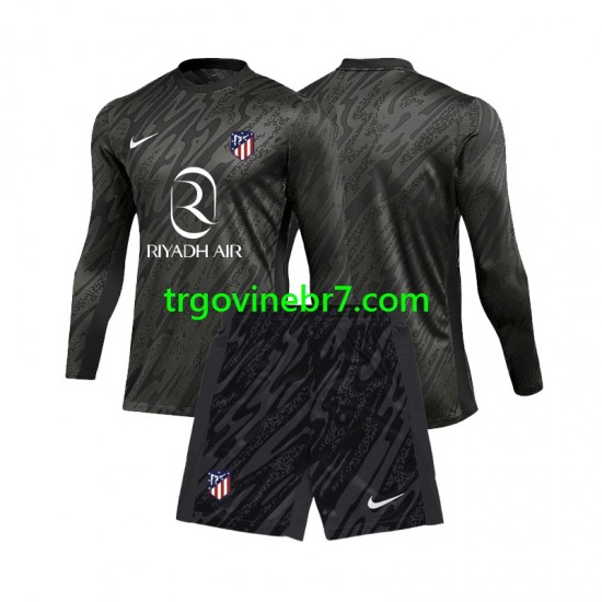 Golmanski Dres - Dres Atlético Madrid Domaći 2024-2025 Dugim Rukavima - Dječji