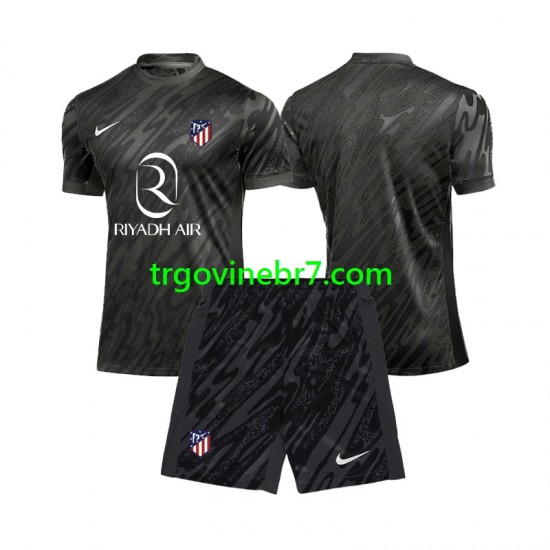 Golmanski Dres - Dres Atlético Madrid Domaći 2024-2025 Kratkih Rukava - Dječji