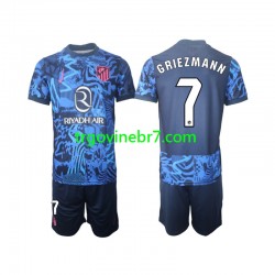 Dres Atlético Madrid Griezmann 7 Treći 2024-2025 Kratkih Rukava - Dječji
