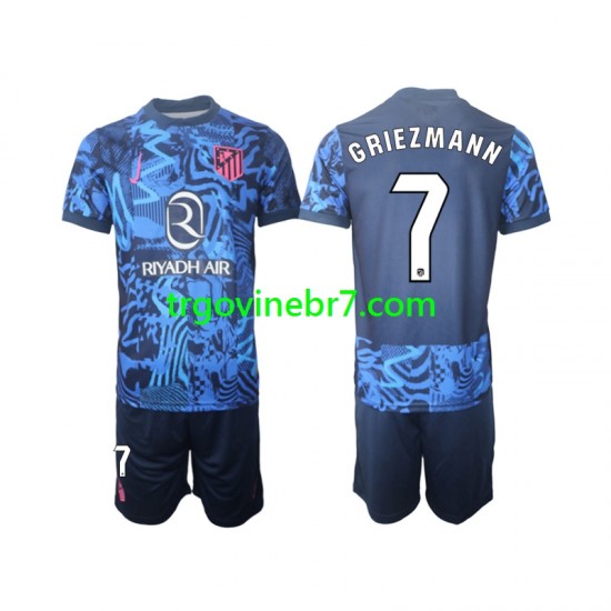 Dres Atlético Madrid Griezmann 7 Treći 2024-2025 Kratkih Rukava - Dječji