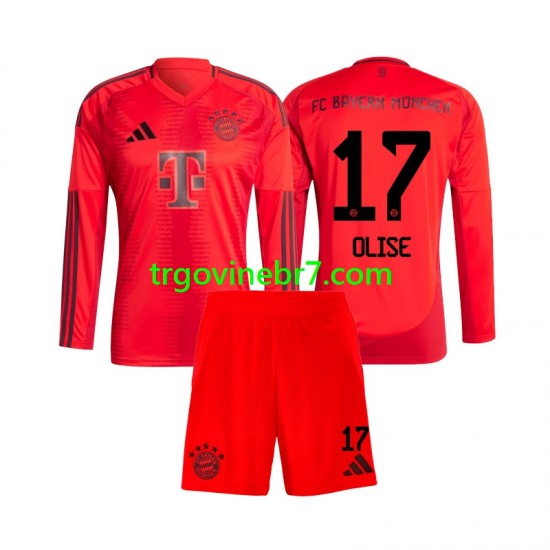 Dres FC Bayern München Michael Olise 17 Domaći 2024-2025 Dugim Rukavima - Dječji