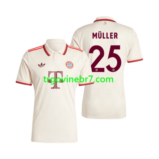Dres FC Bayern München Muller 25 Treći 2024-2025 Kratkih Rukava - Muški