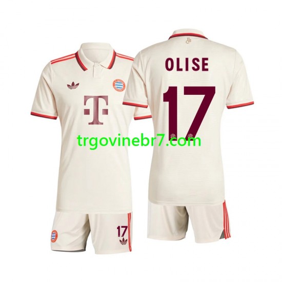 Dres FC Bayern München Olise 17 Treći 2024-2025 Kratkih Rukava - Dječji