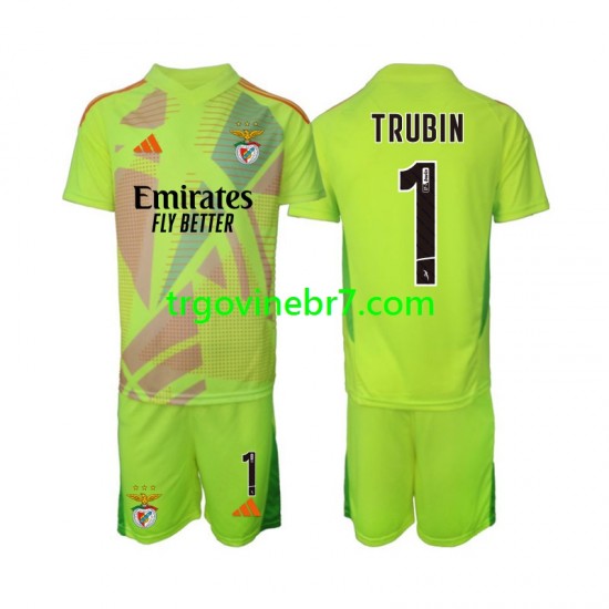 Golmanski Dres - Dres Benfica Anatolij Trubin 1 Domaći 2024-2025 Kratkih Rukava - Dječji