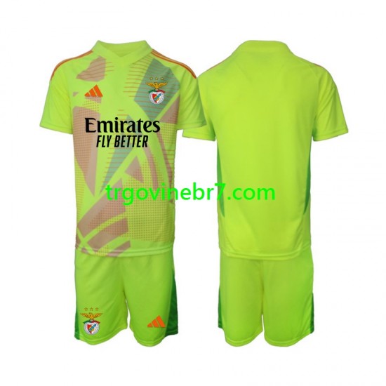 Golmanski Dres - Dres Benfica Domaći 2024-2025 Kratkih Rukava - Dječji