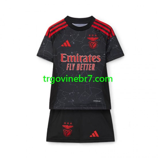 Dres Benfica Gostujući 2024-2025 Kratkih Rukava - Dječji