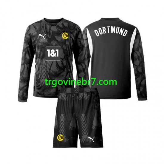 Golmanski Dres - Dres Borussia Dortmund Četvrti 2024-2025 Dugim Rukavima - Dječji