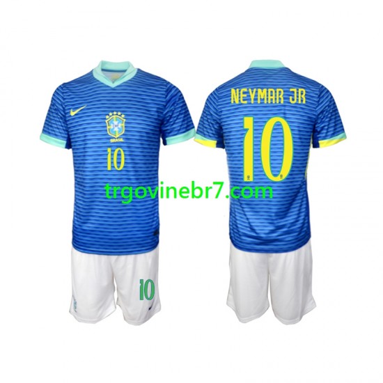 Dres Brazil Neymar JR 10 Gostujući 2024 Kratkih Rukava - Dječji