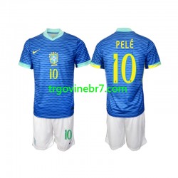 Dres Brazil PELE 10 Gostujući 2024 Kratkih Rukava - Dječji Dres Brazil PELE 10 Gostujući 2024 Kratkih Rukava - Dječji