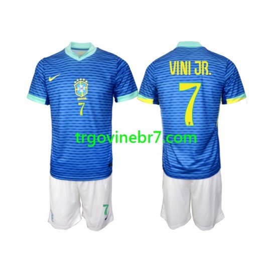 Dres Brazil VINI JR 7 Gostujući 2024 Kratkih Rukava - Dječji