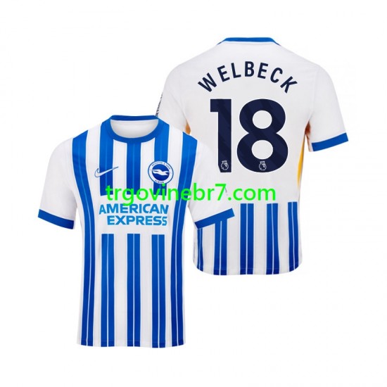 Dres Brighton & Hove Albion WELBECK 18 Domaći 2024-2025 Kratkih Rukava - Muški