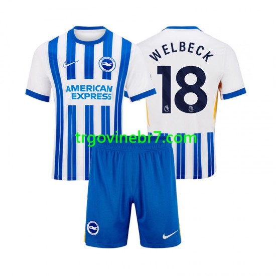 Dres Brighton & Hove Albion WELBECK 18 Domaći 2024-2025 Kratkih Rukava - Dječji