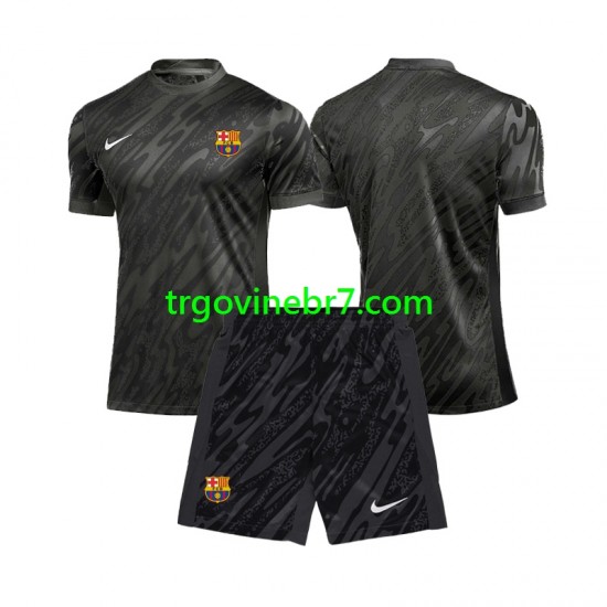 Golmanski Dres - Dres FC Barcelona Treći 2024-2025 Kratkih Rukava - Dječji