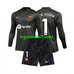 Golmanski Dres - Dres FC Barcelona Ter Stegen 1 Treći 2024-2025 Dugim Rukavima - Dječji