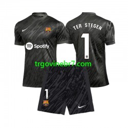 Golmanski Dres - Dres FC Barcelona Ter Stegen 1 Treći 2024-2025 Kratkih Rukava - Dječji