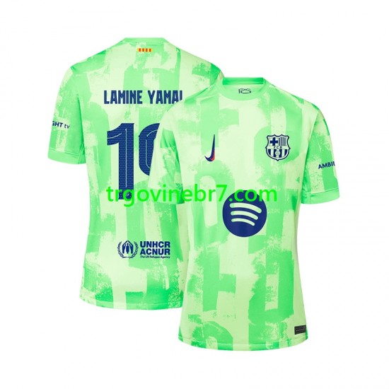 Dres FC Barcelona LAMINE YAMAL 19 UCL Font Treći 2024-2025 Kratkih Rukava - Muški