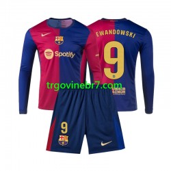 Dres FC Barcelona Lewandowski 9 Domaći 2024-2025 Dugim Rukavima - Dječji