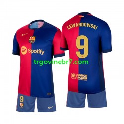 Dres FC Barcelona Lewandowski 9 Domaći 2024-2025 Kratkih Rukava - Dječji