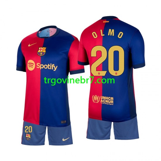 Dres FC Barcelona Olmo 20 Domaći 2024-2025 Kratkih Rukava - Dječji
