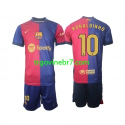 Dres FC Barcelona Ronaldinho 10 Domaći 2024-2025 Dugim Rukavima - Dječji