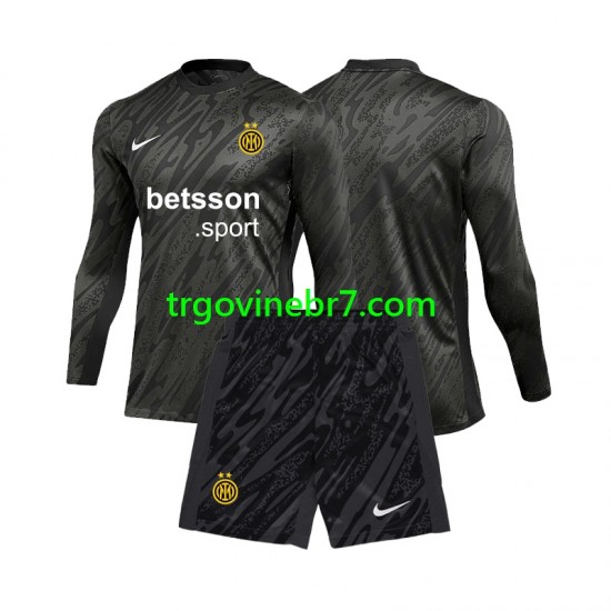 Golmanski Dres - Dres Inter Milan Treći 2024-2025 Dugim Rukavima - Dječji