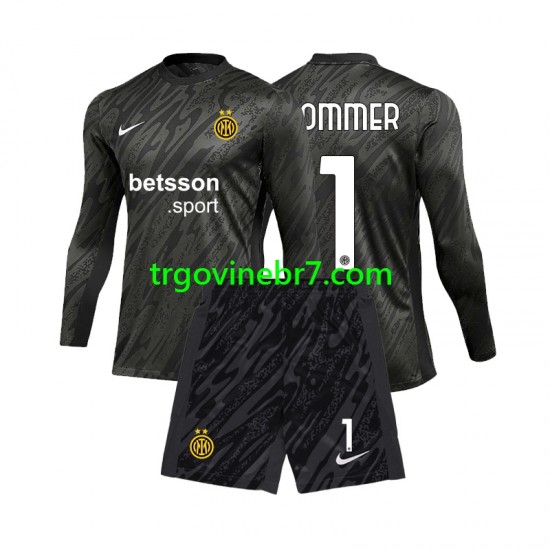 Golmanski Dres - Dres Inter Milan Yann Sommer 1 Treći 2024-2025 Dugim Rukavima - Dječji