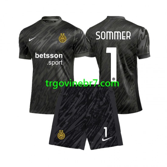 Golmanski Dres - Dres Inter Milan Yann Sommer 1 Treći 2024-2025 Kratkih Rukava - Dječji