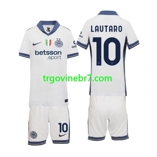 Dres Inter Milan Lautaro 10 Gostujući 2024-2025 Kratkih Rukava - Dječji