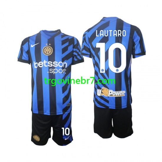Dres Inter Milan Lautaro 10 Domaći 2024-2025 Kratkih Rukava - Dječji